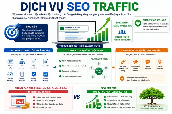 Tổng quan dịch vụ SEO traffic